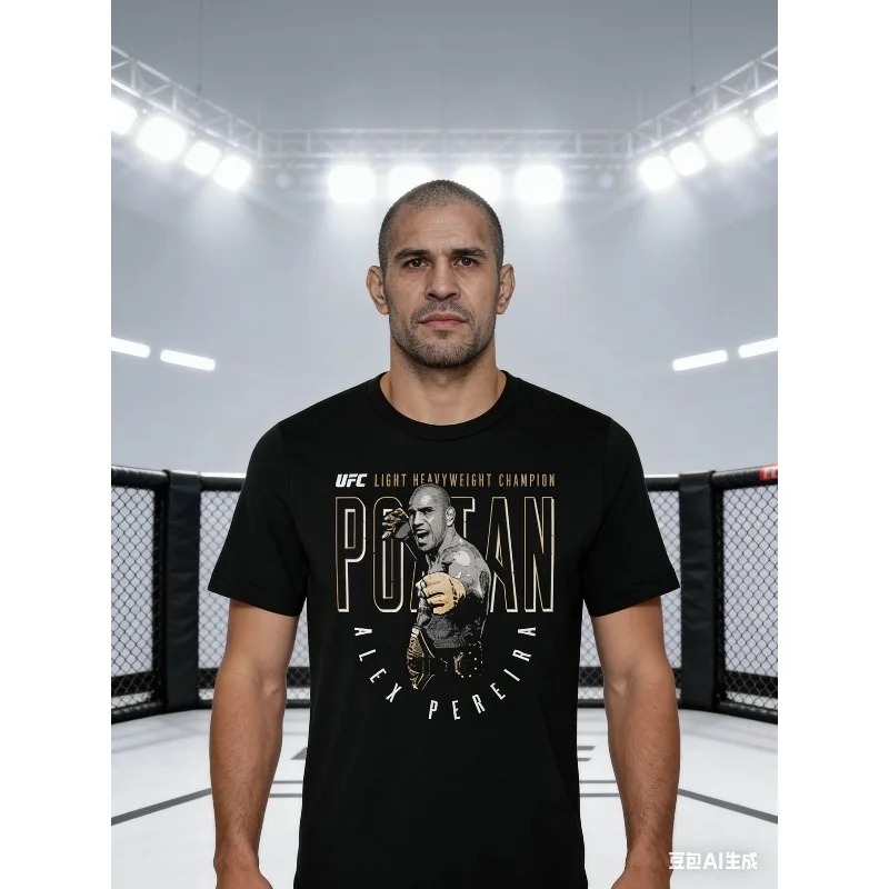 

Новая популярная футболка UFC с 3D-принтом Алекса Перейры 2026 года для мужчин и женщин, быстросохнущая, для фитнеса, спорта, тренировок, повседневная, модная