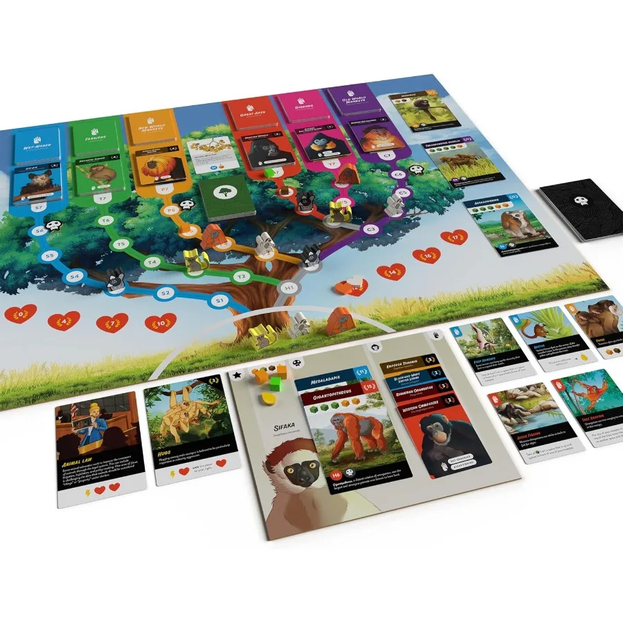 Primas: um jogo de tabuleiro evolutivo Deluxe Jogo de estratégia imersiva para entusiastas de ciências e noites familiares com Det