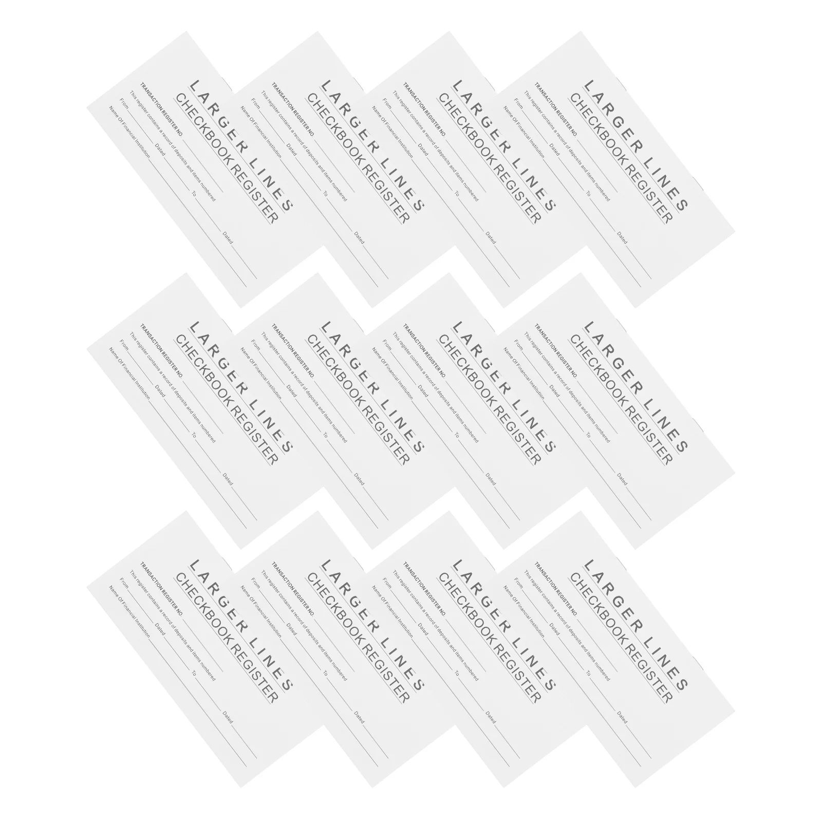 12 قطعة دفتر الأستاذ لكتاب الشيكات الشخصية طباعة كبيرة تسجيلات الاختيار ورقة المحفظة الحجم المالية #5