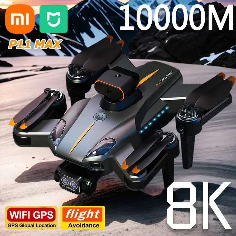 Xiaomi-Dron P11 Max profesional HD 8K 5G, GPS, fotografía aérea, doble cámara, prevención de obstáculos, ANC, cuadricóptero sin escobillas, 10000M