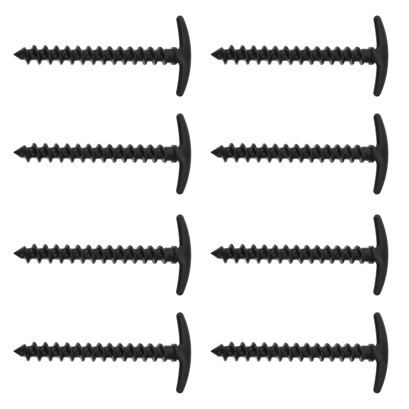 

10pcs Heavy Duty Windproof Tent Pegs Plastic Stakes for Camping Tarp Ground Nails 14 5cm Black Spiral Stabilizers Yard