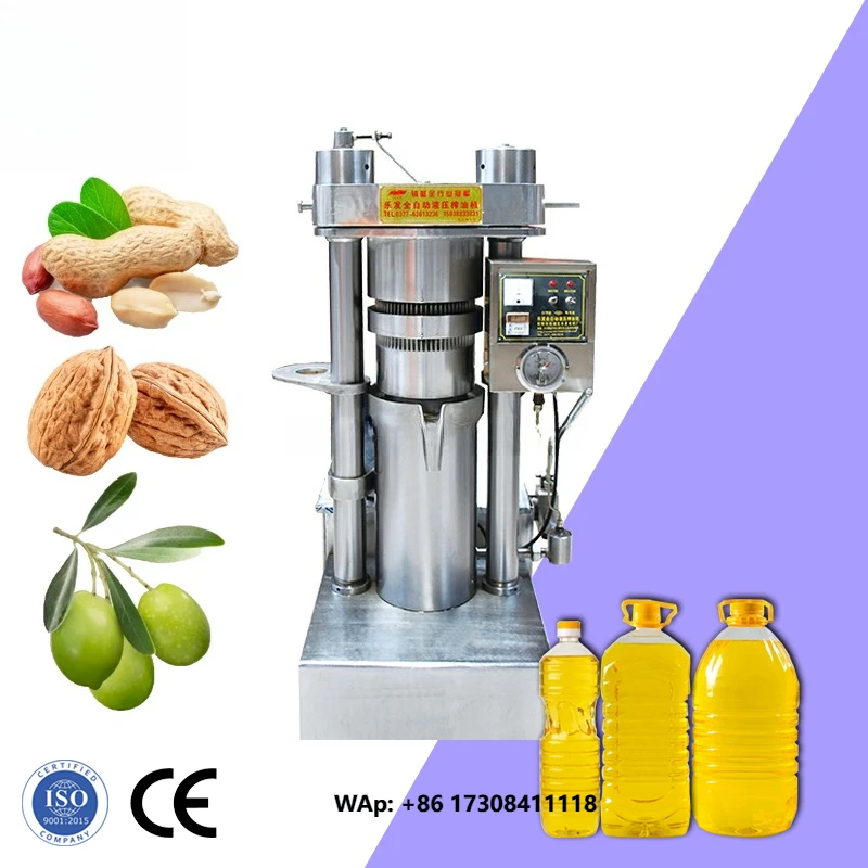 

6YY-185 Automatic Mini Cold Hydraulic Oil Press Machine for Sesame Soybean Walnut Oil with Alloy Material and 50kg/h Capacity