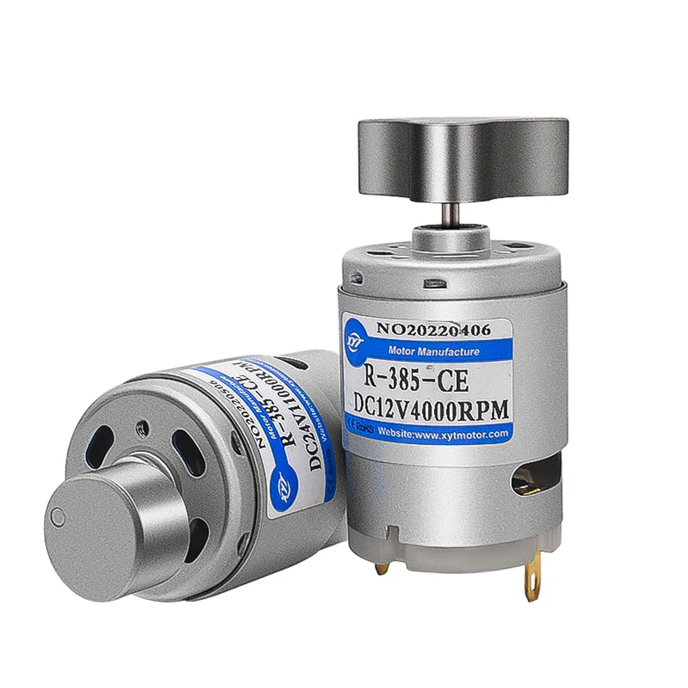 

RF-385 Miniature DC Vibration Motor 12V 24V 4000RPM 8000RPM Forward Reversal Motor with Round Sector Head Speed Adjustable