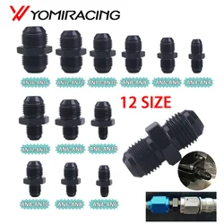 AN4 AN6 AN8 AN10 Aluminum Male Flare Union Nitrous Oil Fuel Hose End Adapter Fitting Straight AN Male To AN Male Coupler