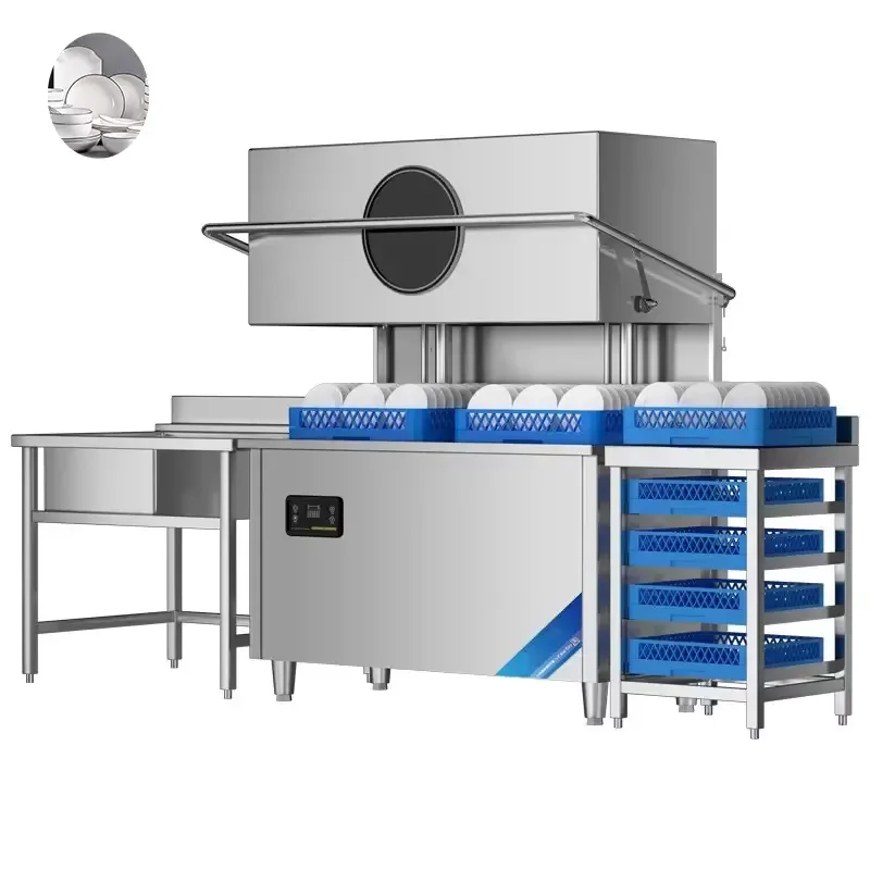 Commercial Hotel Dishwasher Freestanding Undercounter Stainless Steel Electric Dishwasher for High Efficiency Cleaning