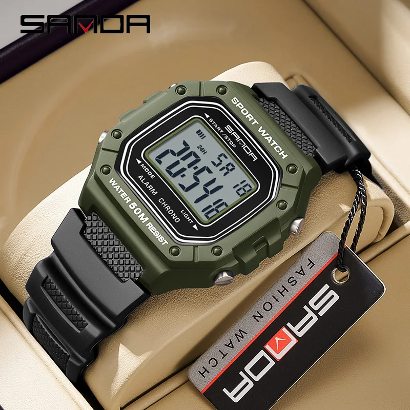 SANDA Top Brand G-Style Military Sports Men\'s Watches Fashion Countdown Waterproof LED Digital Man Watch Clock Relogio Masculino