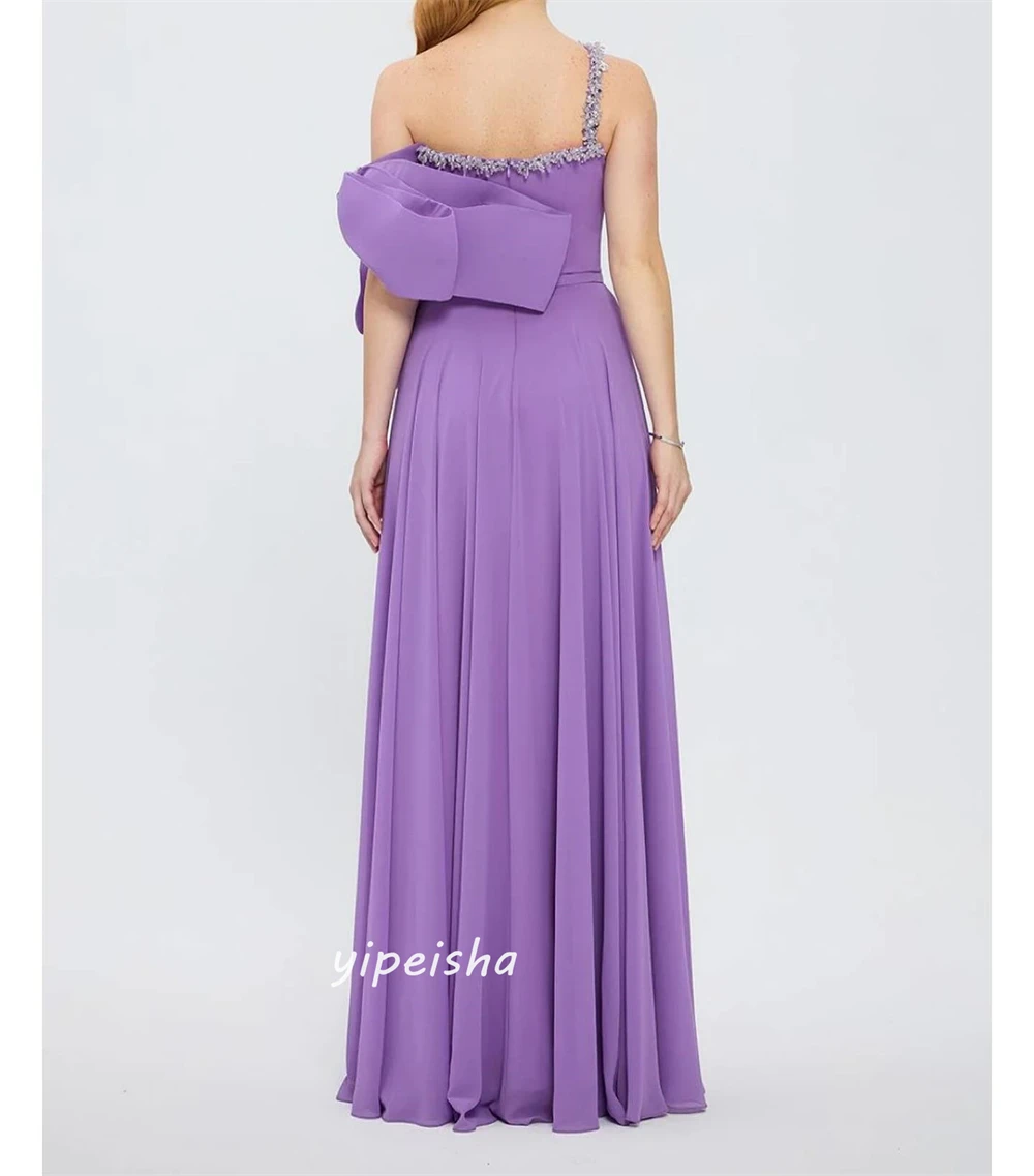 Prom Dress Saudi Arabia Simple Modern Style Formal Evening Strapless A-line Bow Draped Satin Bespoke Occasion Dresses