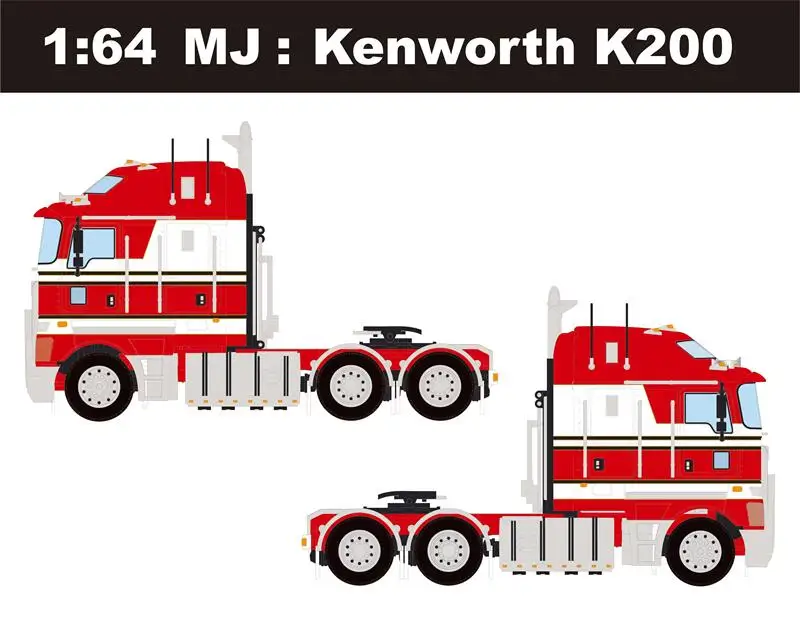 (Pre-pedido) 1:64 Kenworth K200 Limited500 Vehículo de coleccionista fundido a presión Modelo de coche