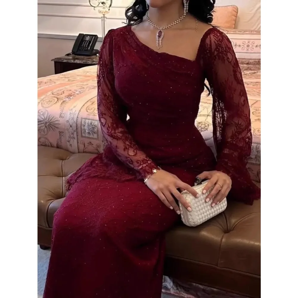 India Turkey Party Abaya Dresses Women Wedding Evening Dress Lace Diamond Kaftan Robe Diamond Vestidos Largos  Morocco Caftan
