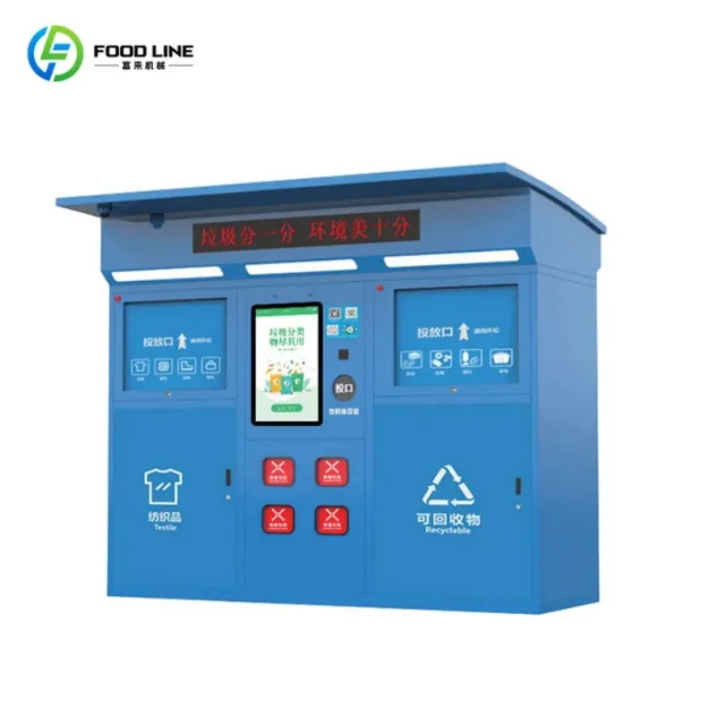 Commercial Weatherproof Automated Waste Collection Reverse Vending Machine
