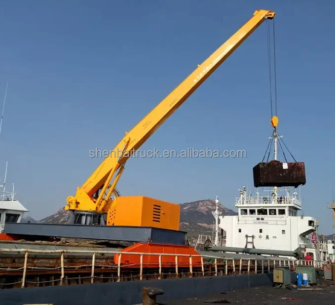 New 6Ton Knuckle Stiff Boom Small Boat Crane Floating Marine Deck Working Crane Marine Crane for Sale