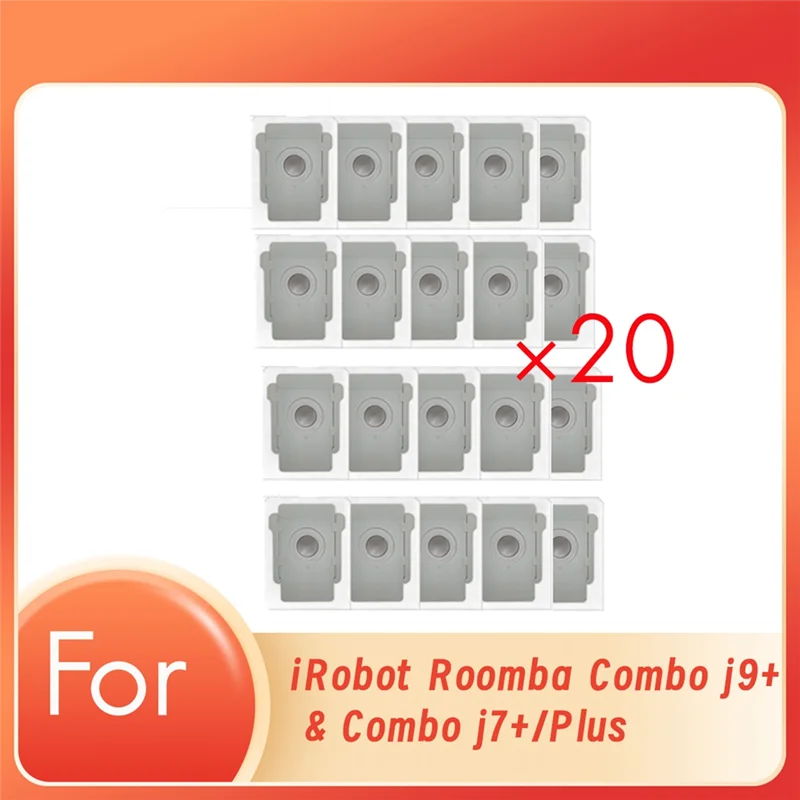 

AA76-20 шт. мешки для пыли для Irobot Roomba Combo J9 + и Combo J7 +/Plus аксессуары для подметальных машин расходные материалы мешок для пыли нетканый мешок