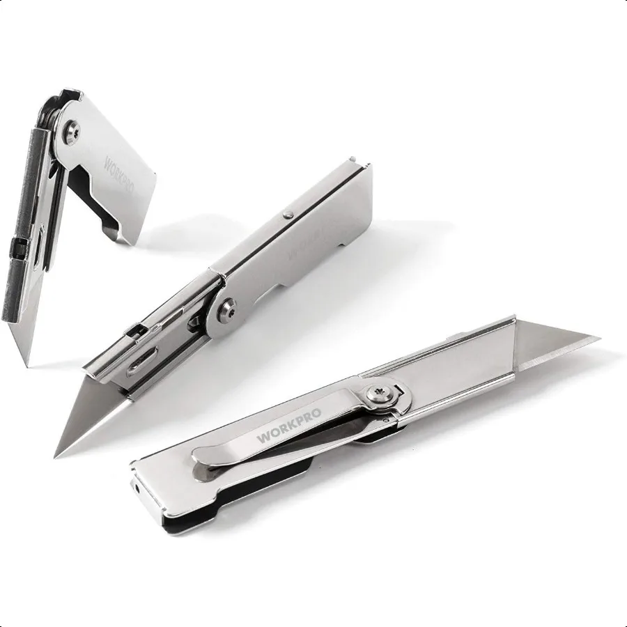 

Набор быстросменных складных карманных ножей из 3 предметов с зажимом для ремня