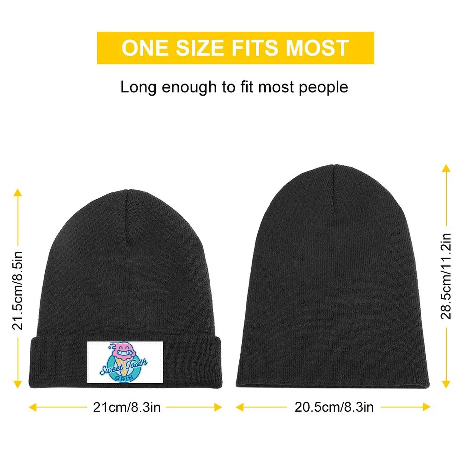 Sweet Tooth Grin Knitted Cap Snapback Cap Bobble Hat Rave Big Size Hat Men's Hats Women's