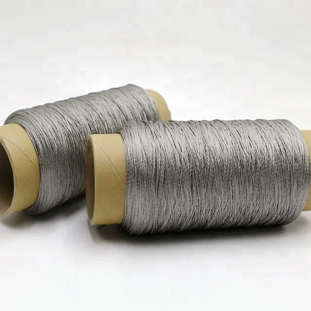 

Stainless Steal Coat Cable .8mm Silver Conductive Strength Insulated Heat Wirecheapest Sew Thread Spun Metallic Yarn