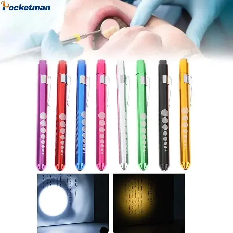 

LED Pen Light Medical Flashlight Mini First Aid Penlight Small Torch Work Light with Pupil Gauge Measurements Doctor Nurse