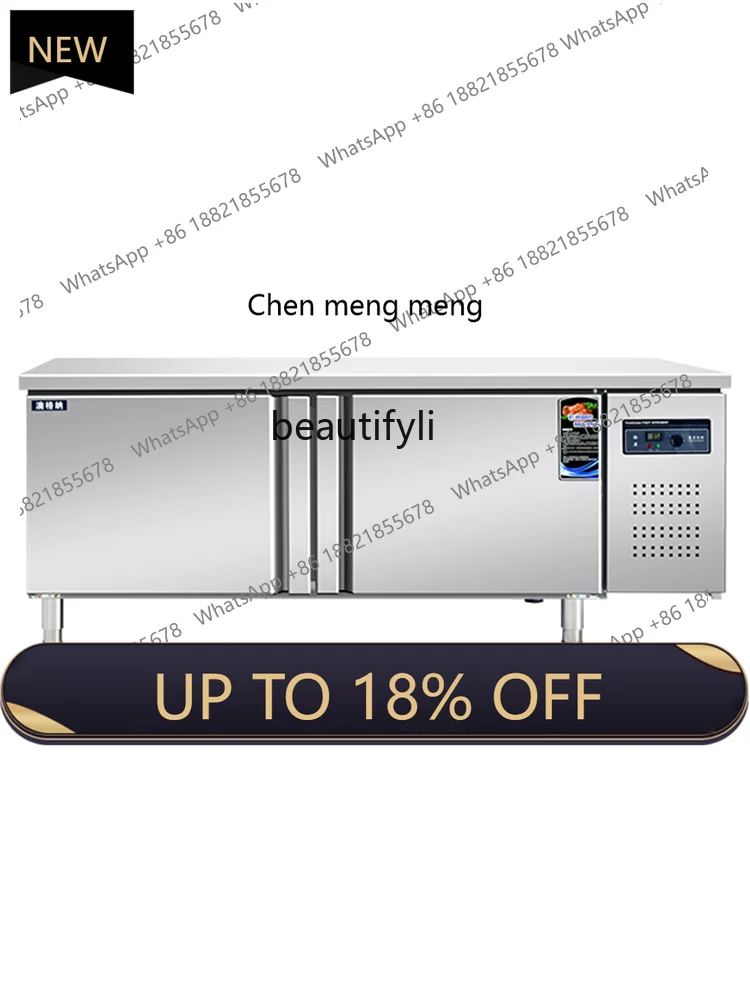 

New arrive Commercial Workbench Cabinet Freezer Storage Food in Refrigerator Kitchen Hotel Console Milk Tea Shop Flat Freezer