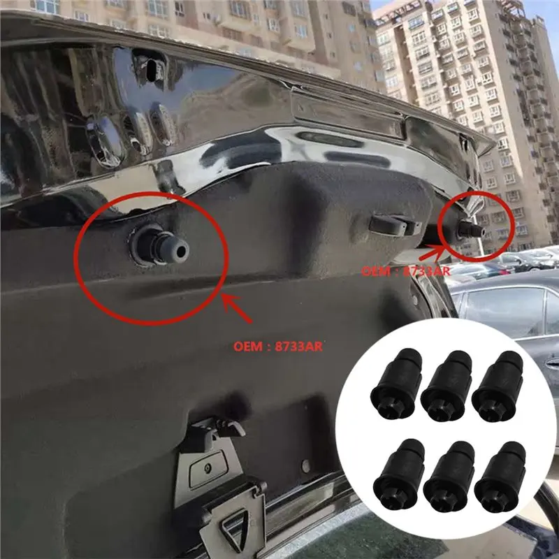 【COMELY】Rubber Pier Trunk Bonnet Stop Bonnet Buffer Block 6Pcs Adjustable 8733AR 7908Y6 For 508 Tail Gate Limit