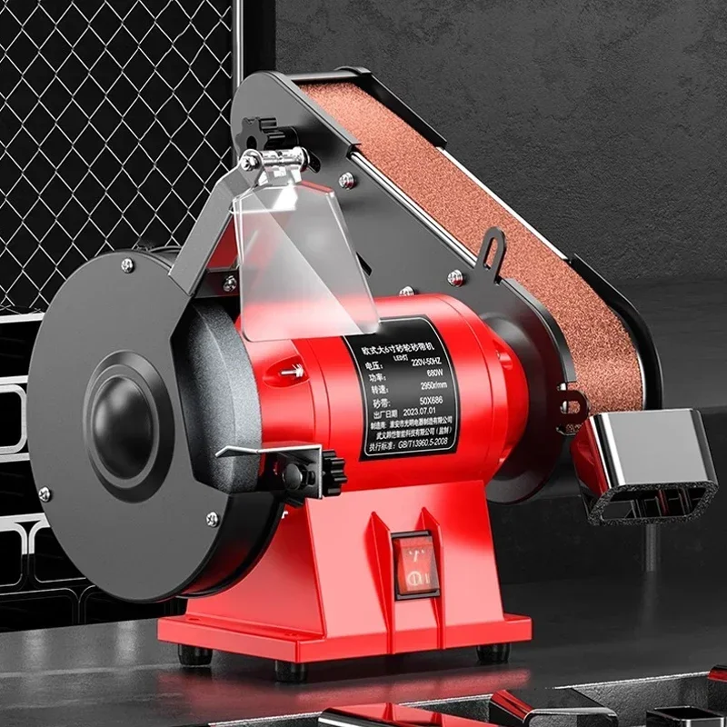 

Budget-friendlySmall electric household grinder, wheel belt machine, powerful grinding and polishing, wood and stone processing