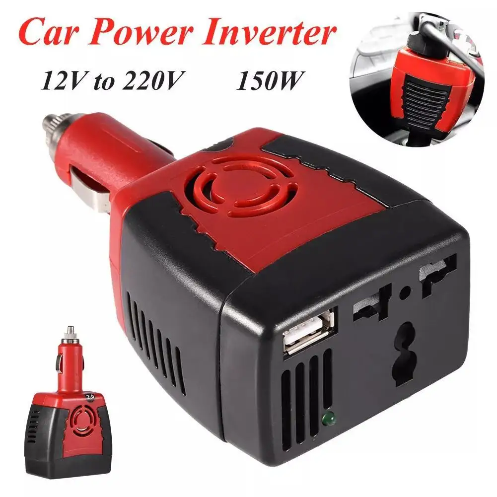 12V To 220V Car Power Inverter Cigarette Lighter Multi Functional USB Power Converter Adapter Automotive Electronics Accessories