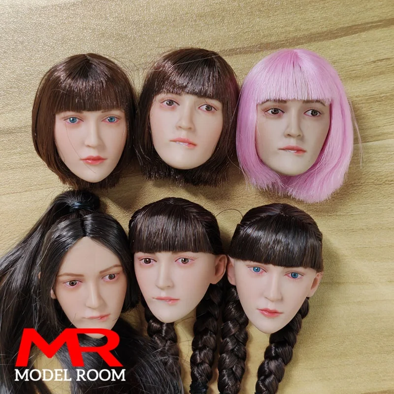 

Createmodels D-02 D-03 1/6 Женская нормальная голова с рваным ртом, скульптурная модель для резьбы, подходит для 12-дюймовой фигурки солдата, тело куклы