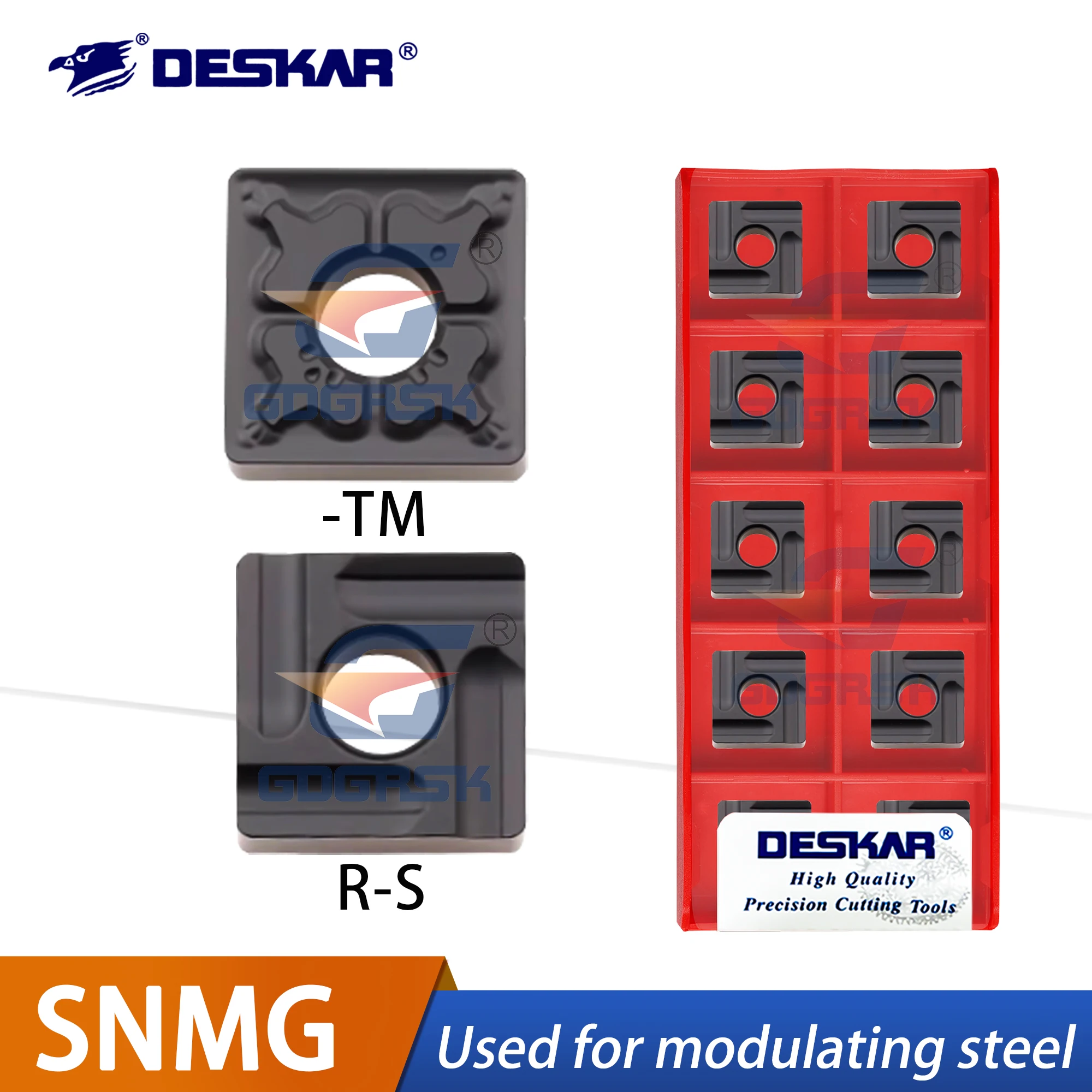 

DESKAR 100% Original Stainless Steel Blades SNMG120408-TM SNMG120408L-S LF9118 Numerical Control Outer Circle Blades