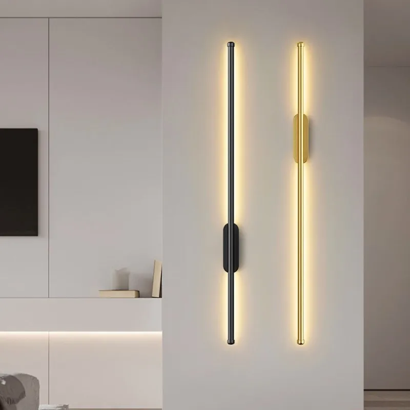 modern gold led strip lights lampada de parede arandela sala de estar wall decor luz para escada corredor decoracao de casa 01