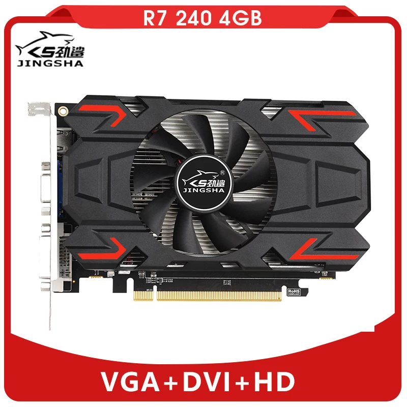 بلاسا دي فيديو R7 240 4GB AMD gpu 128bit DDR5 بطاقة الرسومات مع HDMI VGA DVI منفذ بطاقة الفيديو