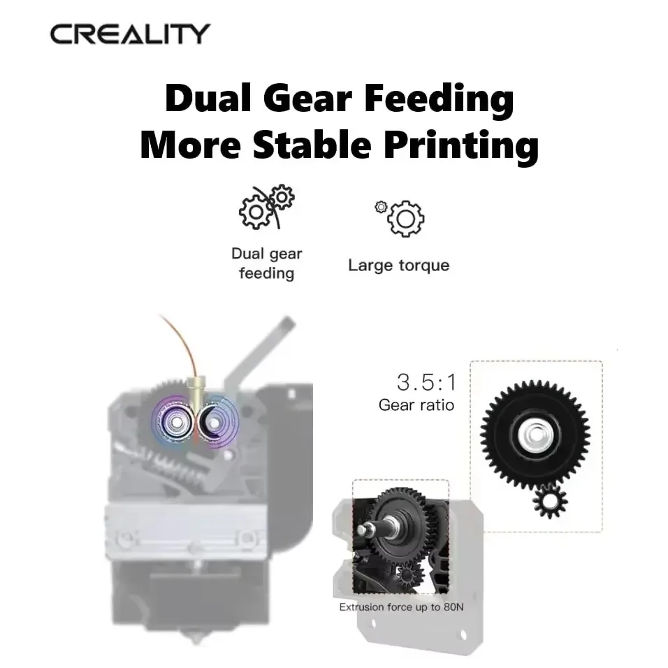 

Creality Sprite Extruder pro Kit 80N Stepper Motor Compatible with Ender 3 Ender3 V2 Ender 3 pro Ender 3 Max Official 3D Printer
