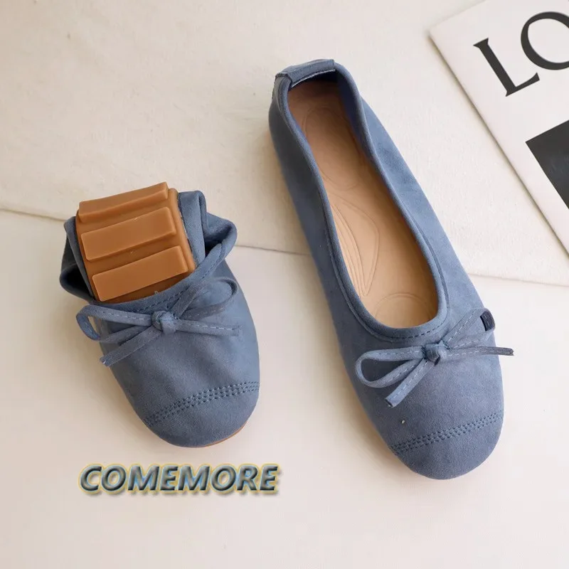 Round Toe Casual Sneakers Women Moccasins Spring Summer Fashion Candy Color Espadrille Flat Heel Knot Ballet Flats Shoes Loafer