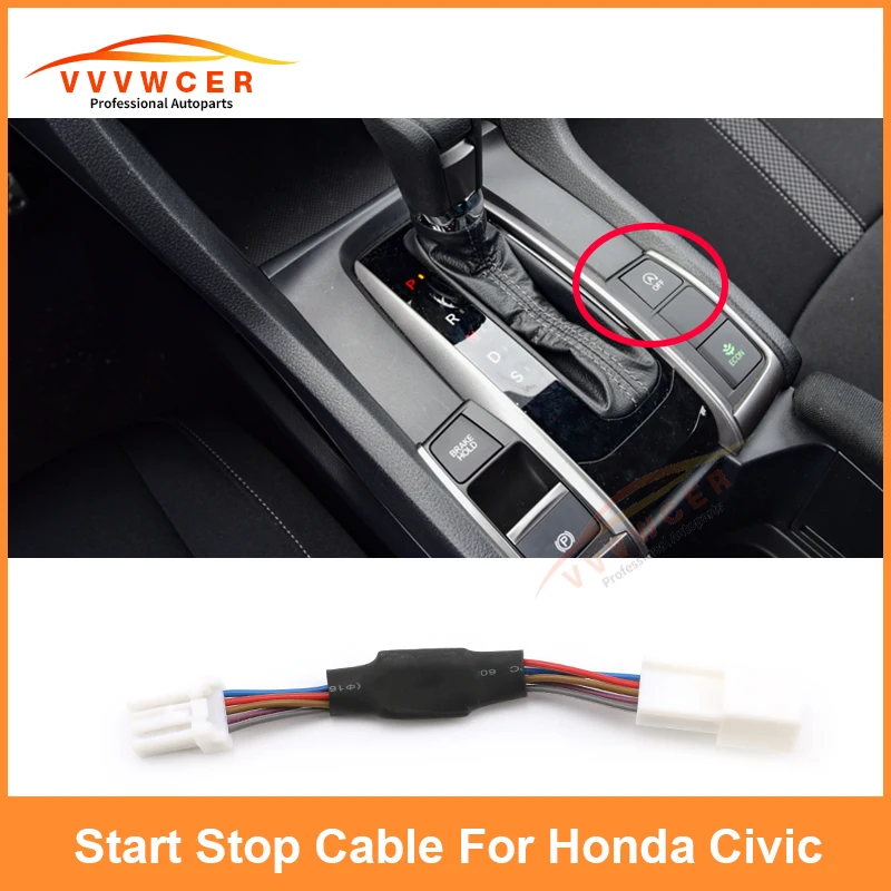 

For Honda Civic Automatic Stop Start Engine Systerm Off Eliminator Adaptor Plug Cable Smart Start Stop Canceller Parts