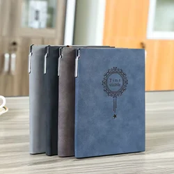 Free Personalize Logo A5 Notebook Name Custom Leather Writing Pads Binder Diary Office School Supply Leader Gift with Pen Box