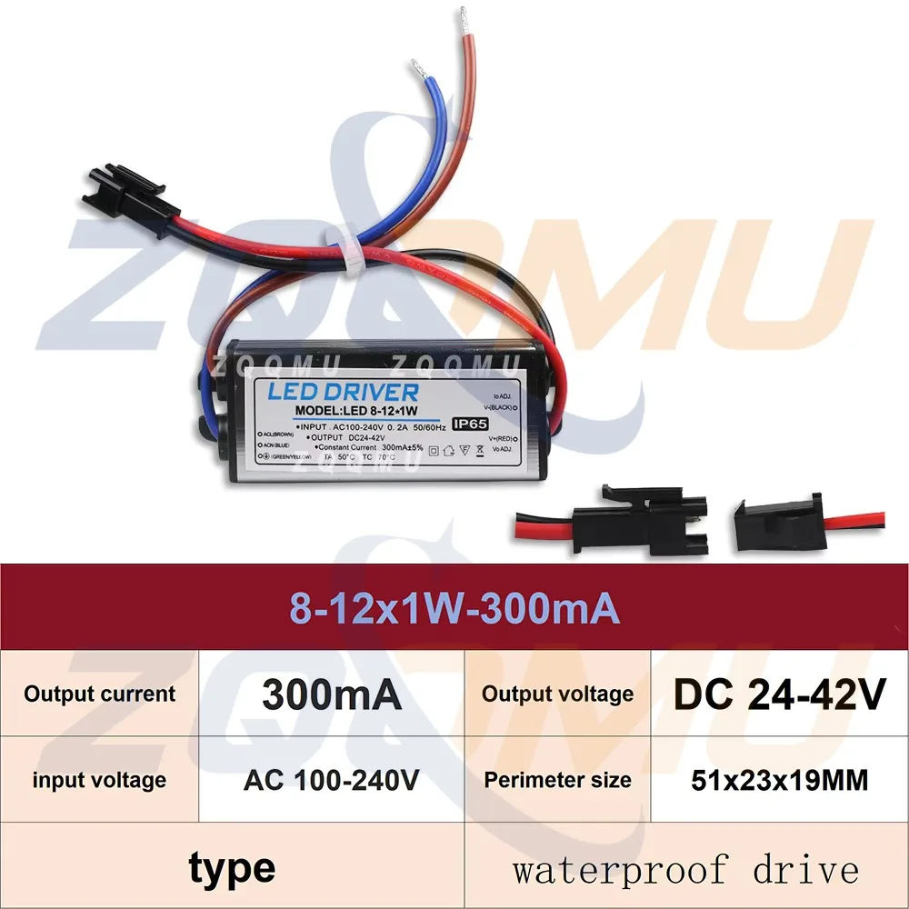 AC 85-265V LED Transformer 1-3W 3-5W 4-7W 8-12W 12-18W 18-24W 20-24W 25-36W 30-36W 300mA 600mA 900mA Ceiling Light Power Driver