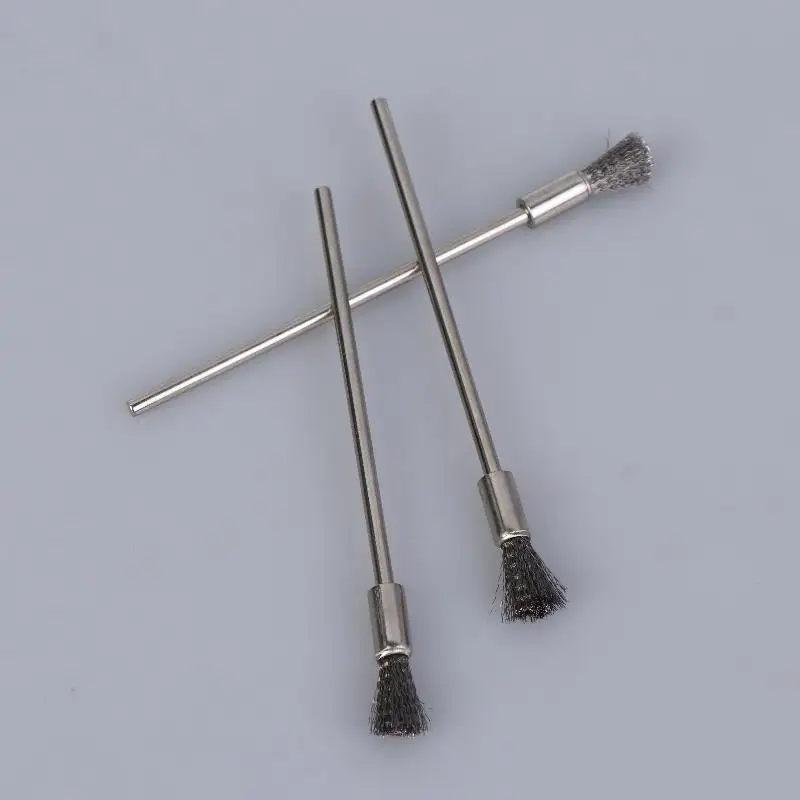 3-teiliges Edelstahl-Drahtbürsten-Set 100mm Radbürsten Werkzeuge zum Polieren, Schleifen und Vorbehandlung von Metalloberflächen – Detail 6