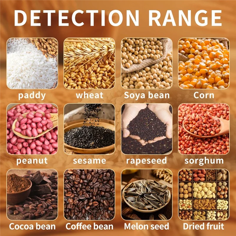 Multi-Language Smart Digital Grain Moisture Meter Humidity Tester For 37 Kinds Grains Coffee Wheat Seeds Hygrometer-A09I