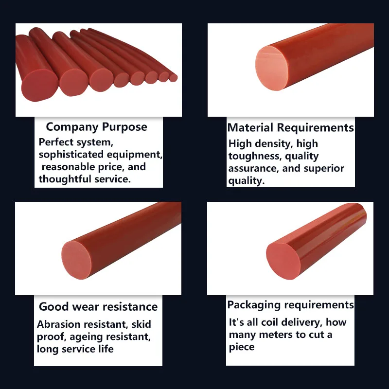 Compact round rod, circular seal, solid round bar, compact O-shaped round rod, cylindrical shape