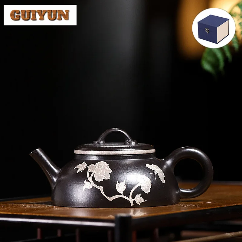 

150ml High-end Yixing Purple Clay Teapots Handmade Pot Raw Ore Dahongpao Reducing Roasting Mud Kettle Chinese Zisha Tea Set Tea