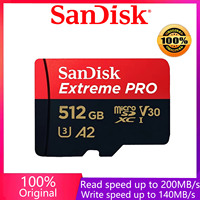 SanDisk Extreme PRO Micro SD Card 128GB 64GB 32GB 512GB 256G Micro SD 200M/s 1TB Flash Memory Card SD U3 4K V30 Microsd TF Cards