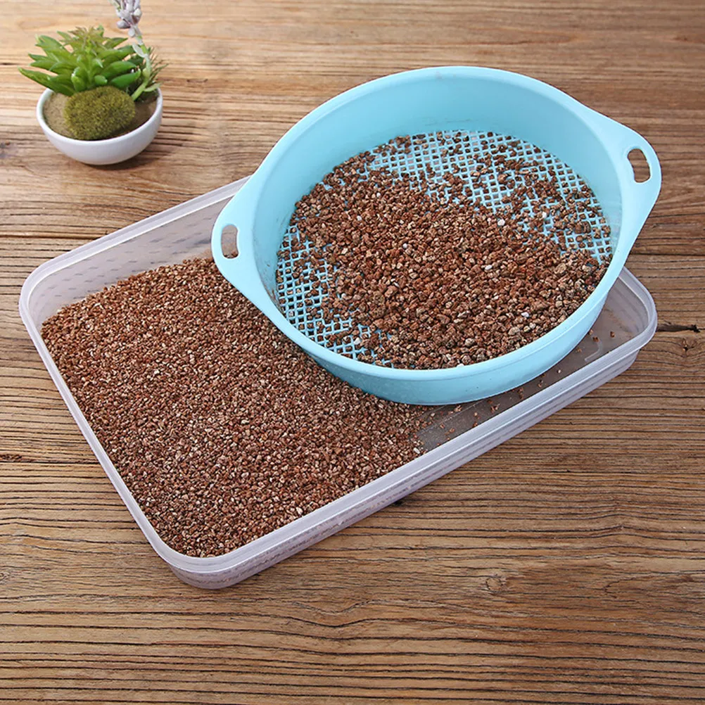 1Set Succulent Soil Sifter Gardening Tool Set Plastic Manual Soil Strainer for Indoor Bonsai Transplanting Mini Planting Tools