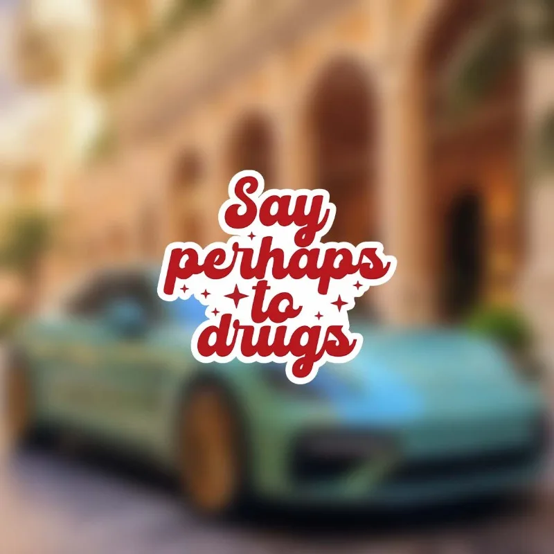 

Say PerTo Drugs Мотоциклетные наклейки Водонепроницаемый шлем Бутылка воды Багажник автомобиля Окна DIY Ноутбук Взрослый Юмор Виниловые наклейки