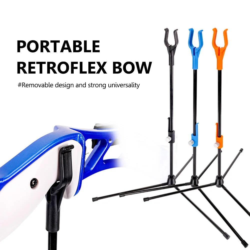 Recurve Bow Support Stand Portable Recurve Bows Holder Assemble Hanger Removable Easy Installation for Hunting Outdoor Sports