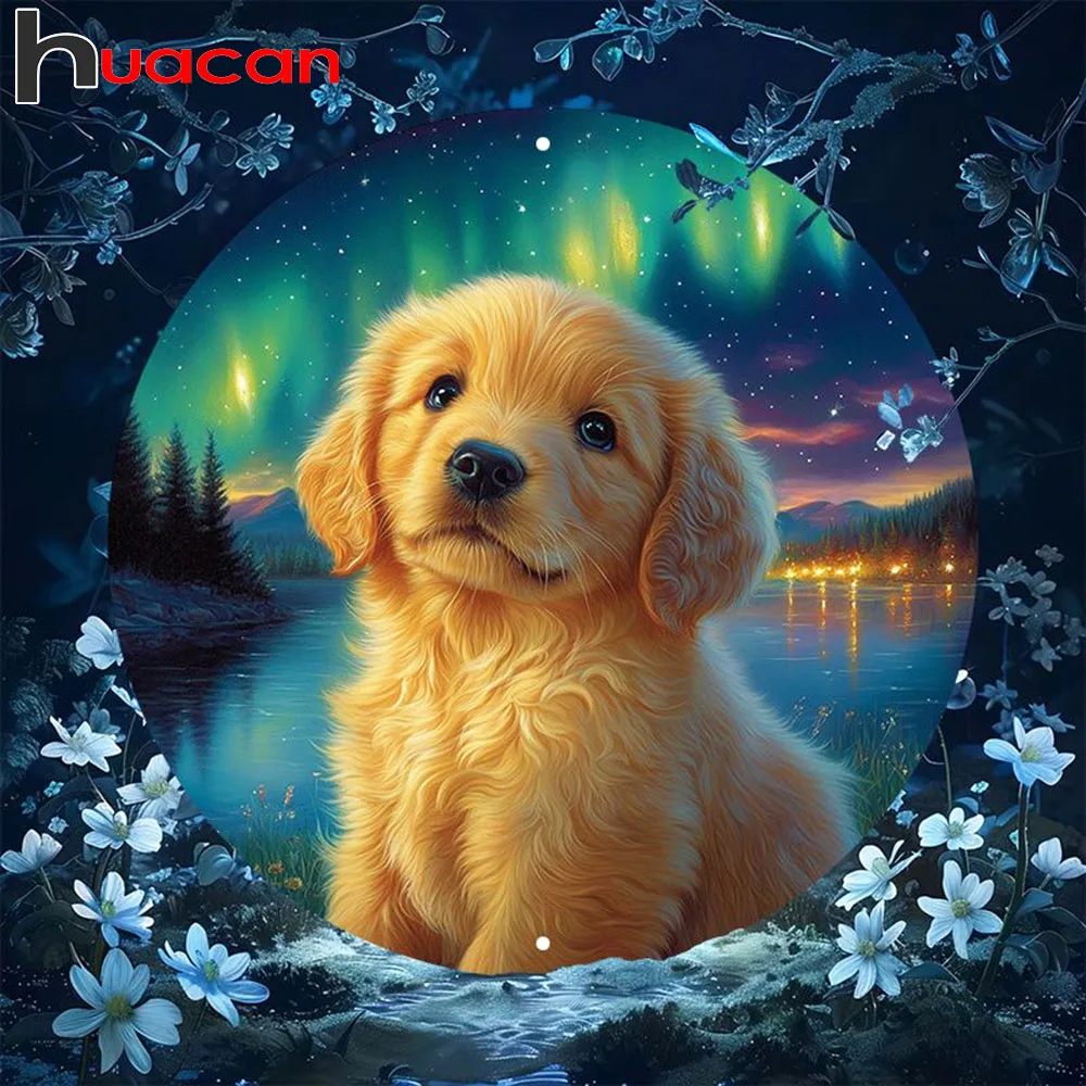 

Huacan алмазная живопись собака Аврора Алмазная мозаика животное пейзаж новая коллекция 2025 Настенный декор
