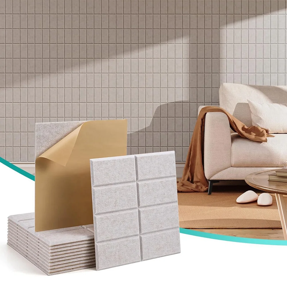ABKV-12 Pack Acoustic Panels Self-Adhesive,High Density Sound Proof Foam Panels For Walls, Door, Home Office