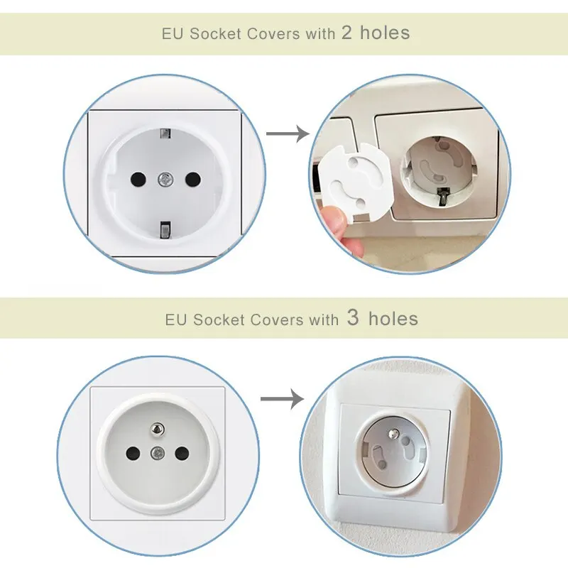 Baby Safety Socket Covers 10pcs Electrical Plastic Outlet Protectors Child Safe Socket Security Protection