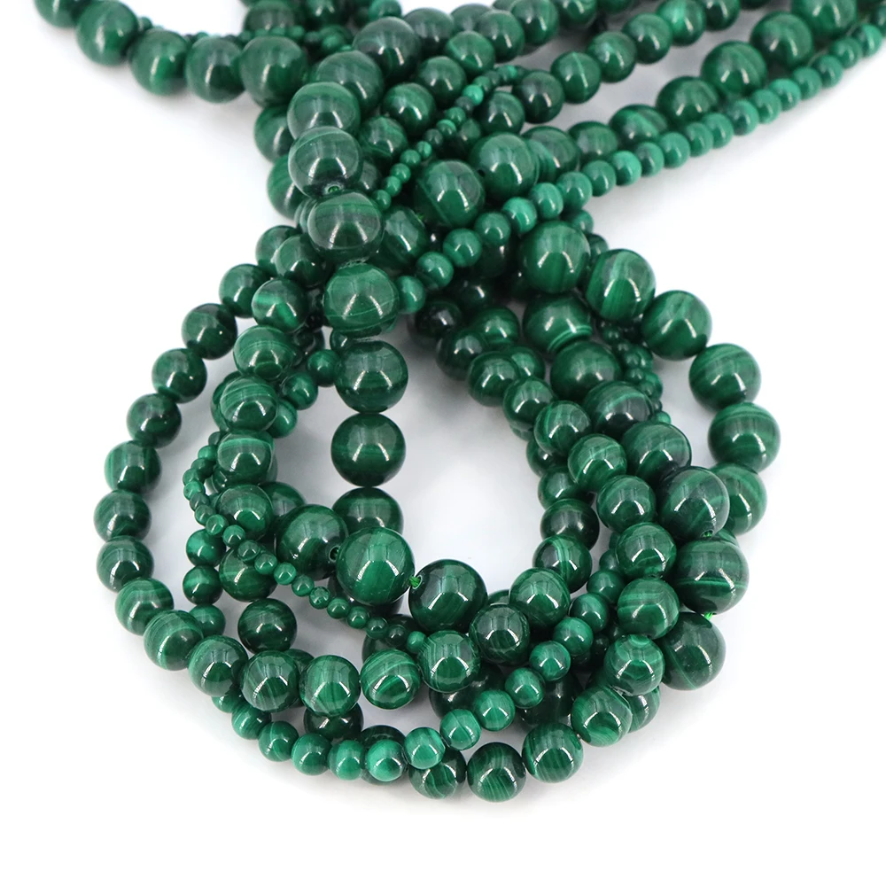 

2 3 4 6 8 мм натуральный малахитовый камень, круглая бусина, целебный кристалл, кварц, свободная разделительная бусина для изготовления ювелирных изделий, браслет, ожерелье