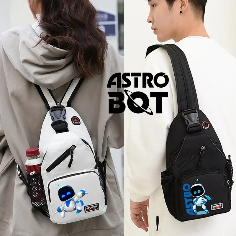 Astro bot jogo quente pacote de peito versão coreana dos homens crossbody saco ao ar livre crianças sacos esportivos casual estilingue mochila tendência presentes