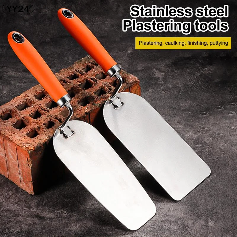 Stainless Steel Bricklayer's Knife Tiler's Brick Chopper Double Sided Thickened Straight Handle Wall Cutting Masonry Knife〔YY24〕