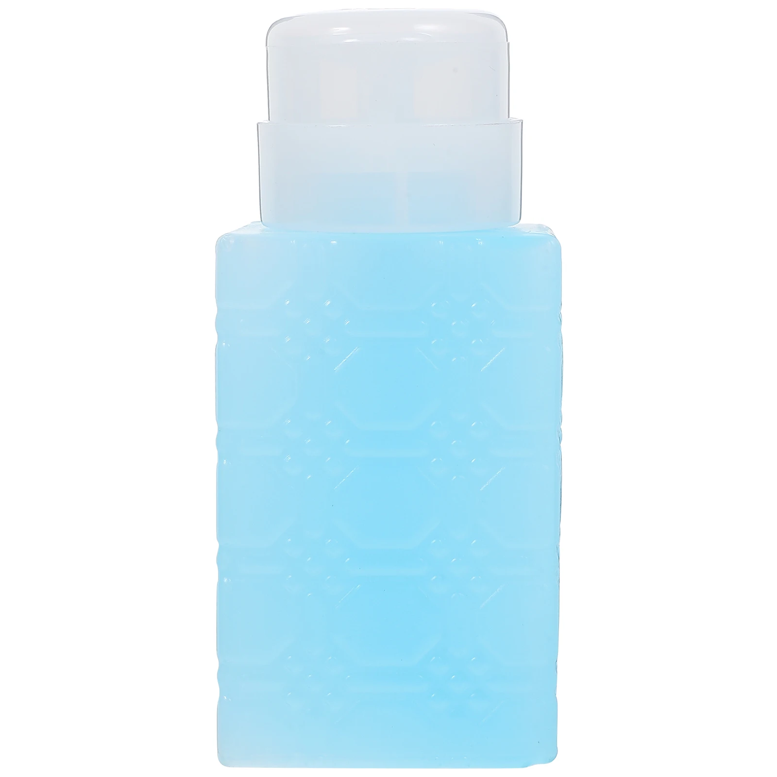 

250ml Square Press Liquid Dispenser Blue Squeeze Bottle Powder Pump Alcohol Leak Proof Lockable Travel Size Reusable Portable
