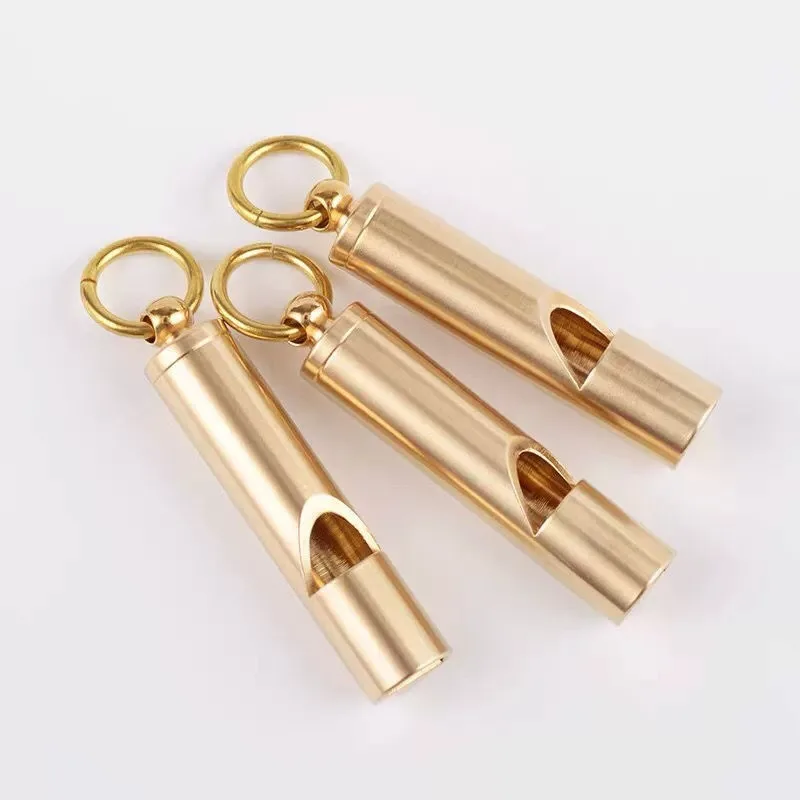 

Brass Whistle High Decibel Portable Outdoor Whistle Hiking Camping Life-Saving Whistle Referee Training Whistles Outdoor Gadgets