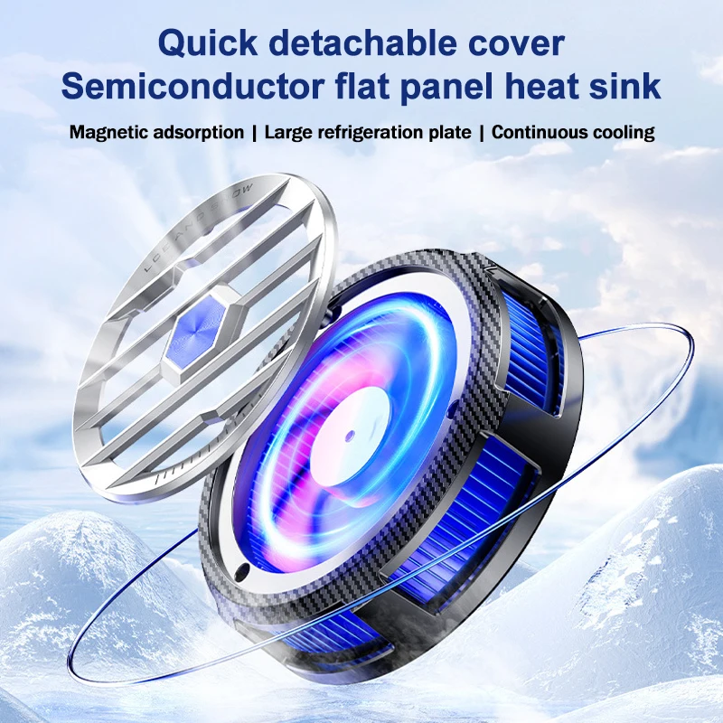 X80 Tablet Cooler Magnetic Semiconductor Fast Cooling Fan Radiator for IPad/Android/Laptop PUBG 2 Gear Adjustable Cool Heat Sink